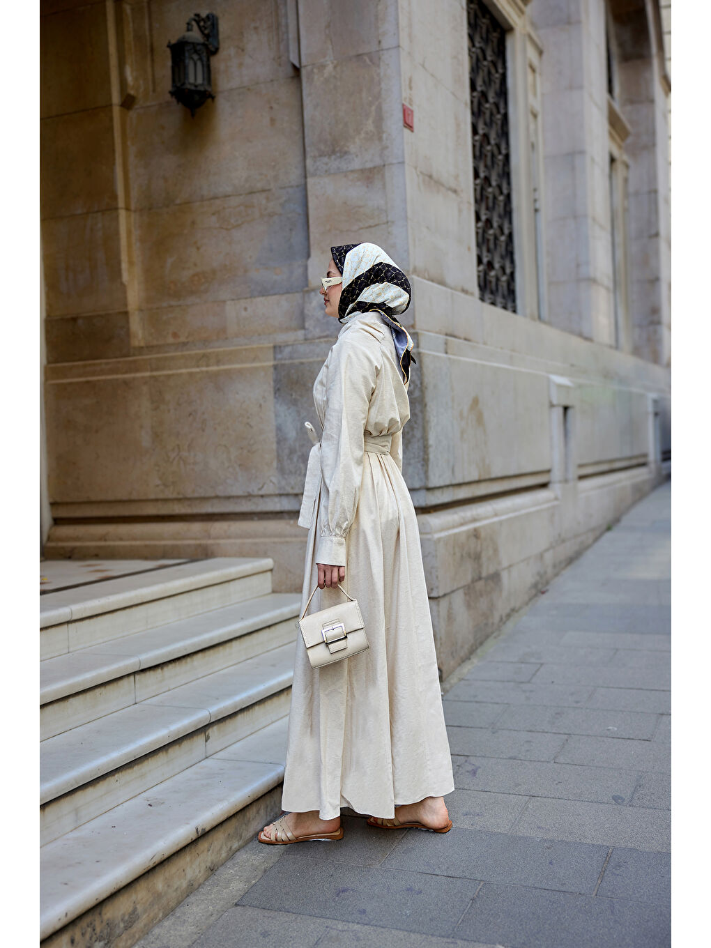 Ekru Kadın Sea Elbise Krem-4