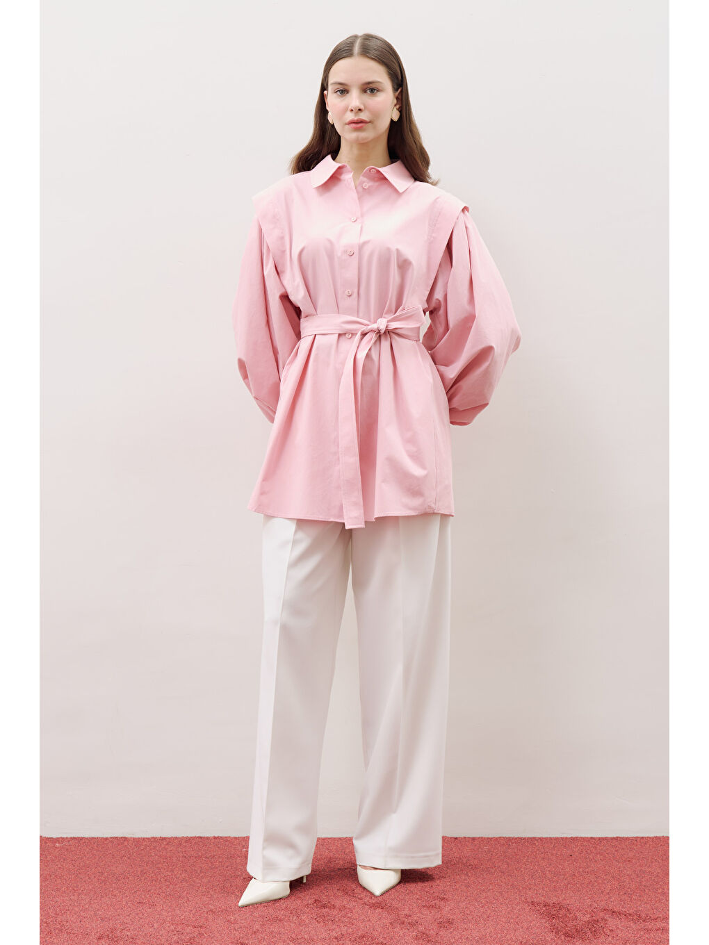 Nora Tasarım Gömlek Pembe-7