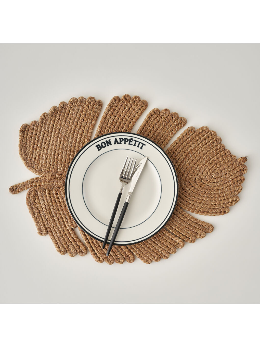 Leaf Örgü Amerikan Servis Kahverengi (47x35 cm)