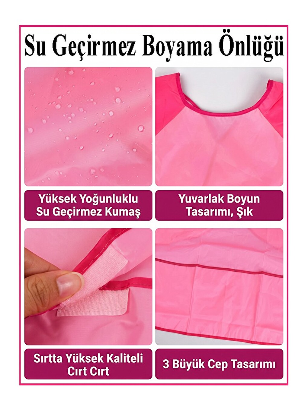 Sarı Faliyet Önlüğü Xl 1 Adet Çocuk Kollu Etkinlik Boyama Önlüğü 5-9 Yaş Yaka Etiketli Adı Soyadı Sı-3