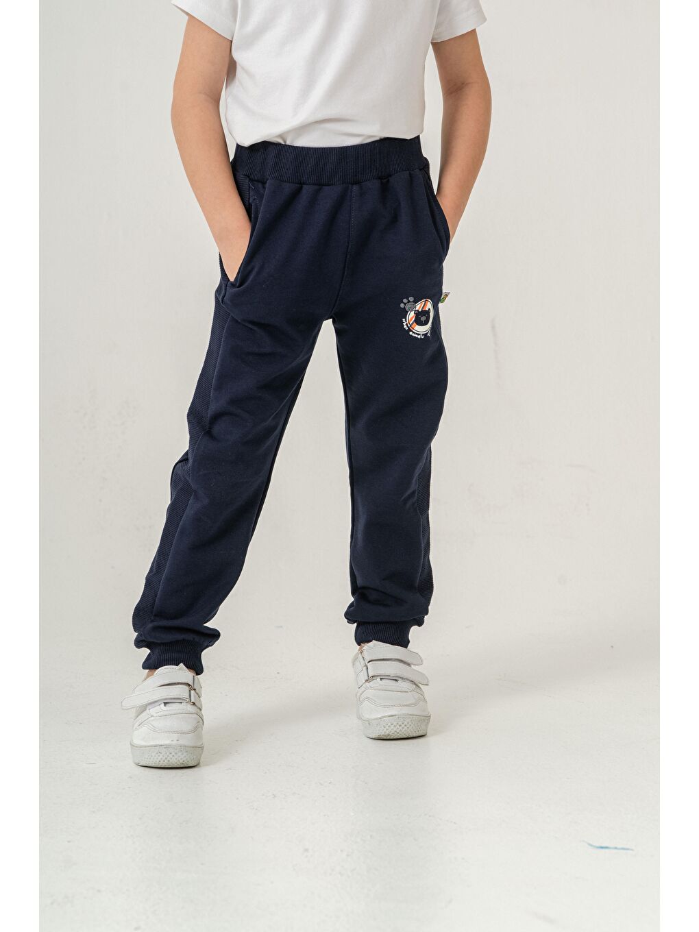 Lacivert Urban Animals Sports Co Baskılı Erkek Çocuk Eşofman Alt-1