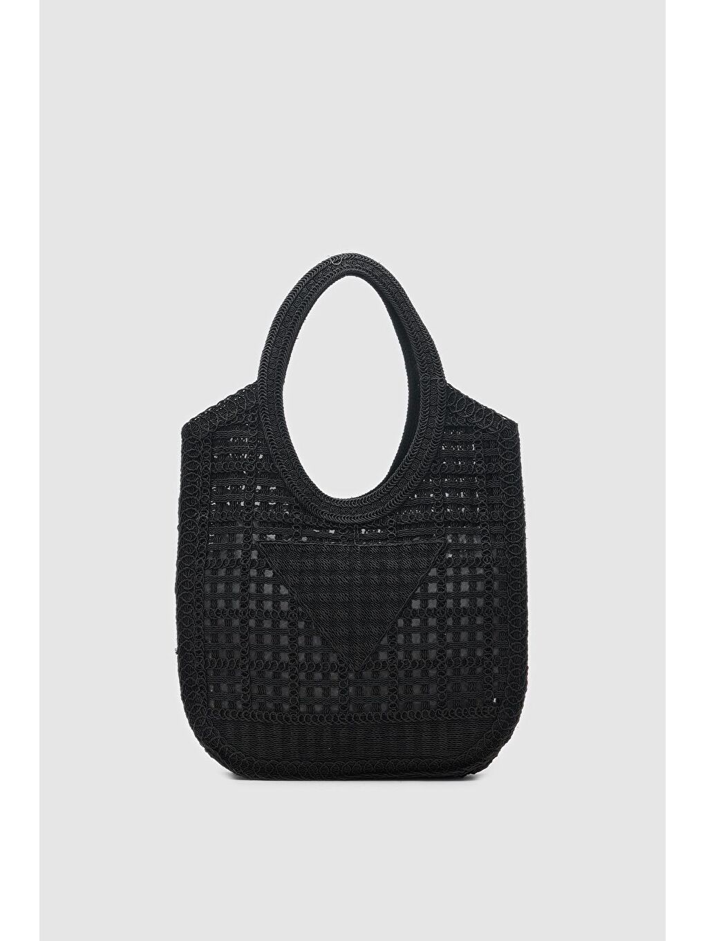 Vicolo Handmade Makrome Tote Çanta Siyah