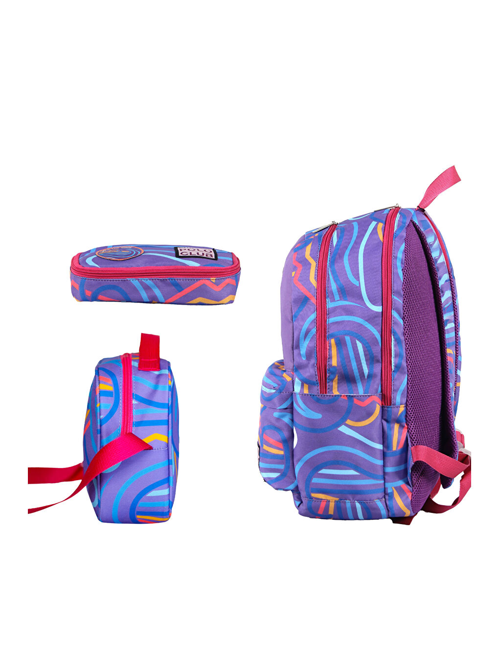 Wave Çift Ana Bölmeli Unisex Çocuk İlkokul Çanta Set-1