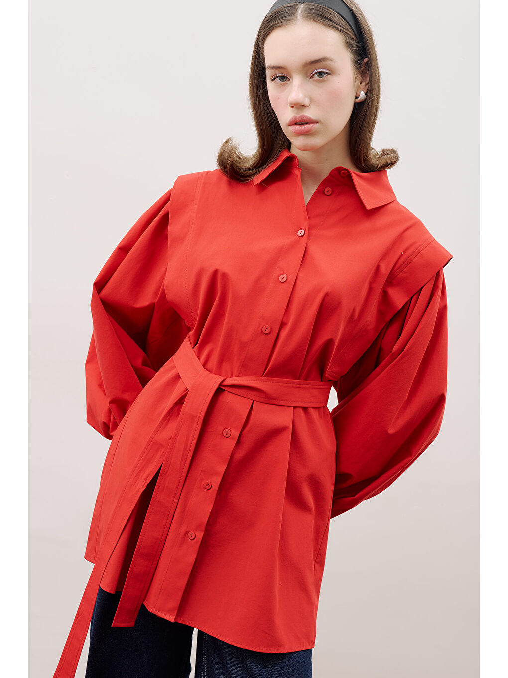 Nora Tasarım Gömlek Kırmızı-2