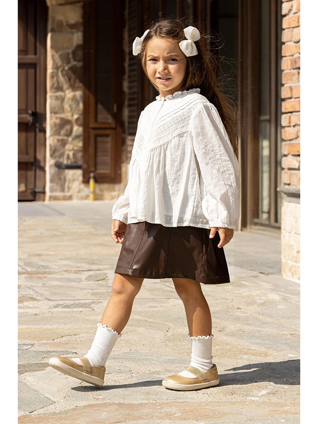 Sarı Smart Walker  Altın Yıldız Barefoot Kız Babet Ayakkabı-2