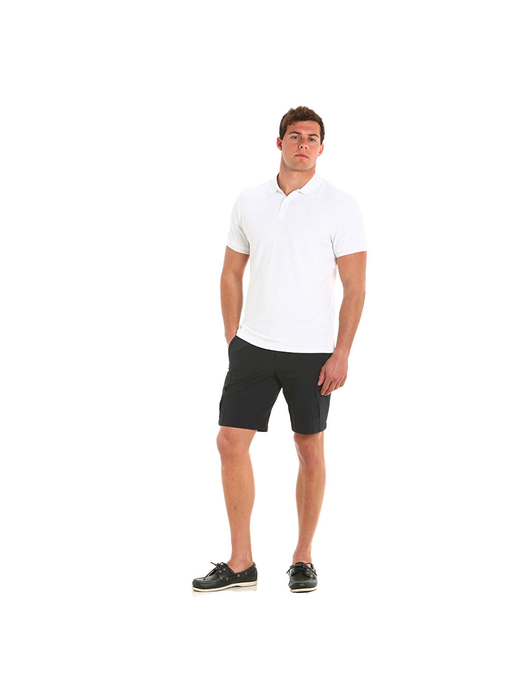 Lacivert Tech Cargo Short Erkek Mavi Şort-5