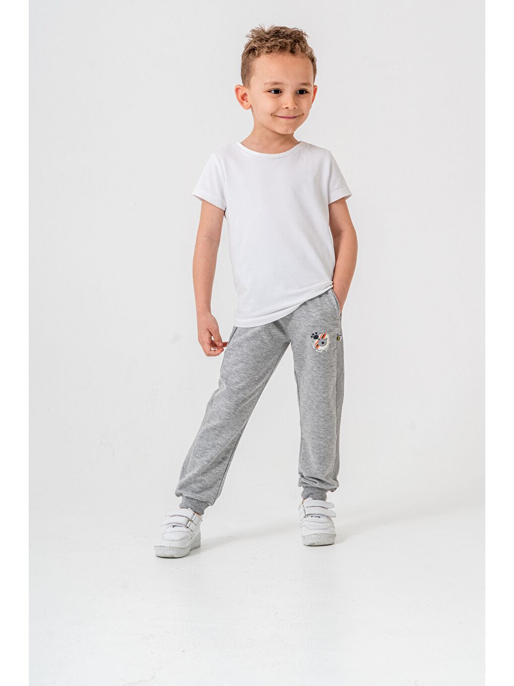 Gri Urban Animals Sports Co Baskılı Erkek Çocuk Eşofman Alt-1