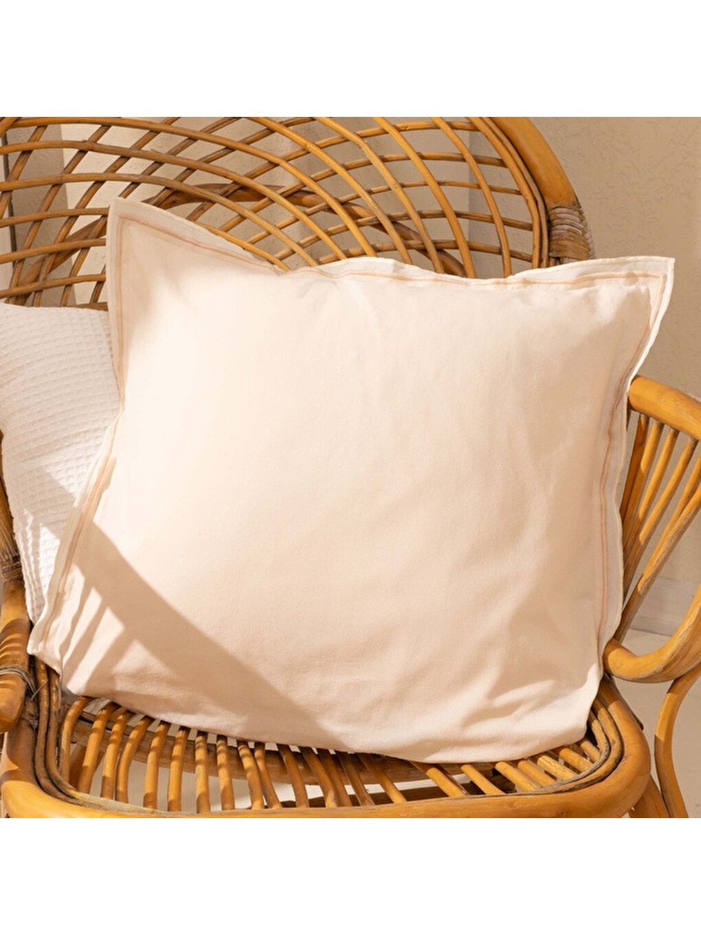 Soft Rett Kırlent - Bej - 50x50 cm-1