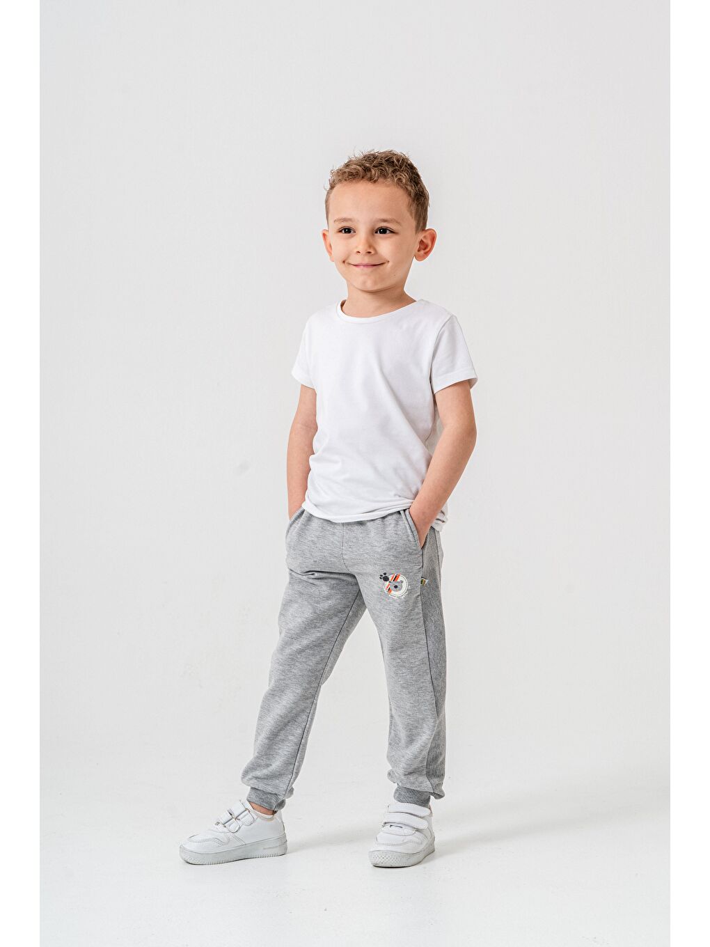 Gri Urban Animals Sports Co Baskılı Erkek Çocuk Eşofman Alt-3