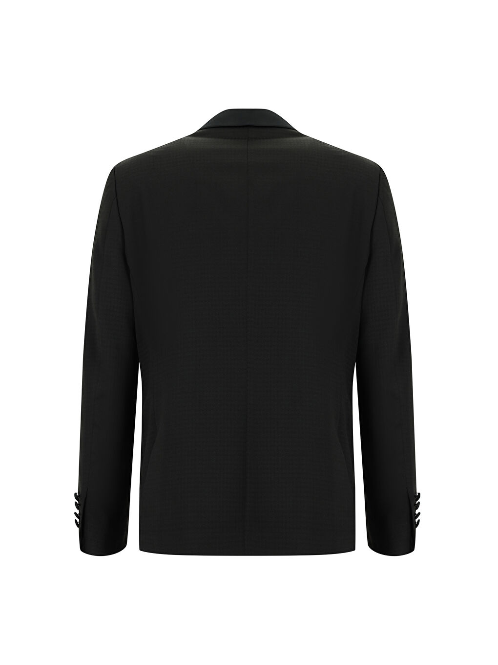 Siyah Regular Fit Şal Yaka Desenli Smokin & Damatlık-2