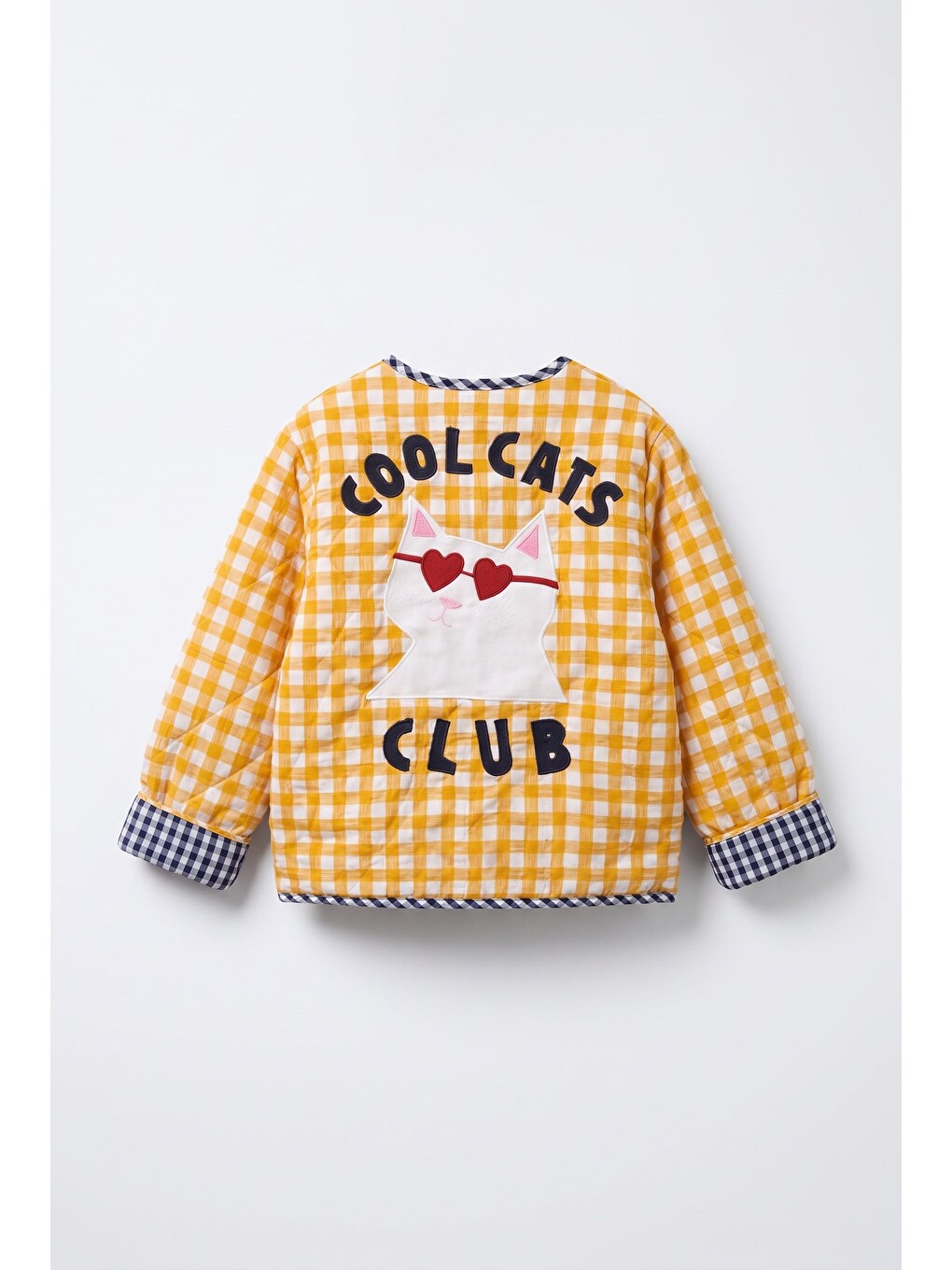 Karışık Kız Çocuk Cool Cats Club Pötikare Kapitone Ceket-1