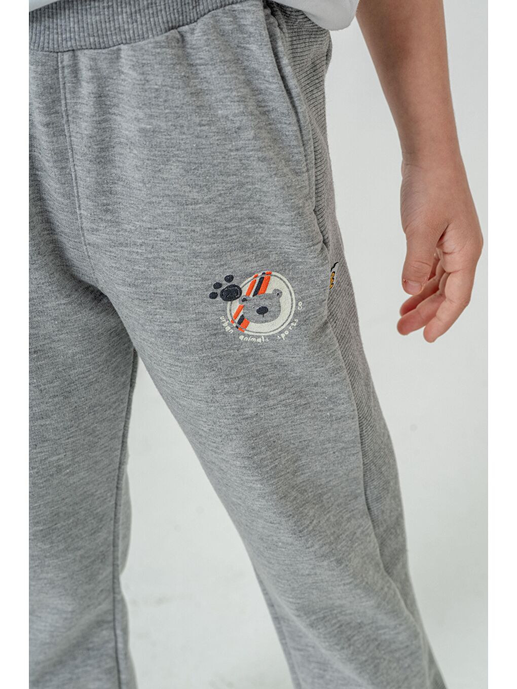 Gri Urban Animals Sports Co Baskılı Erkek Çocuk Eşofman Alt-5