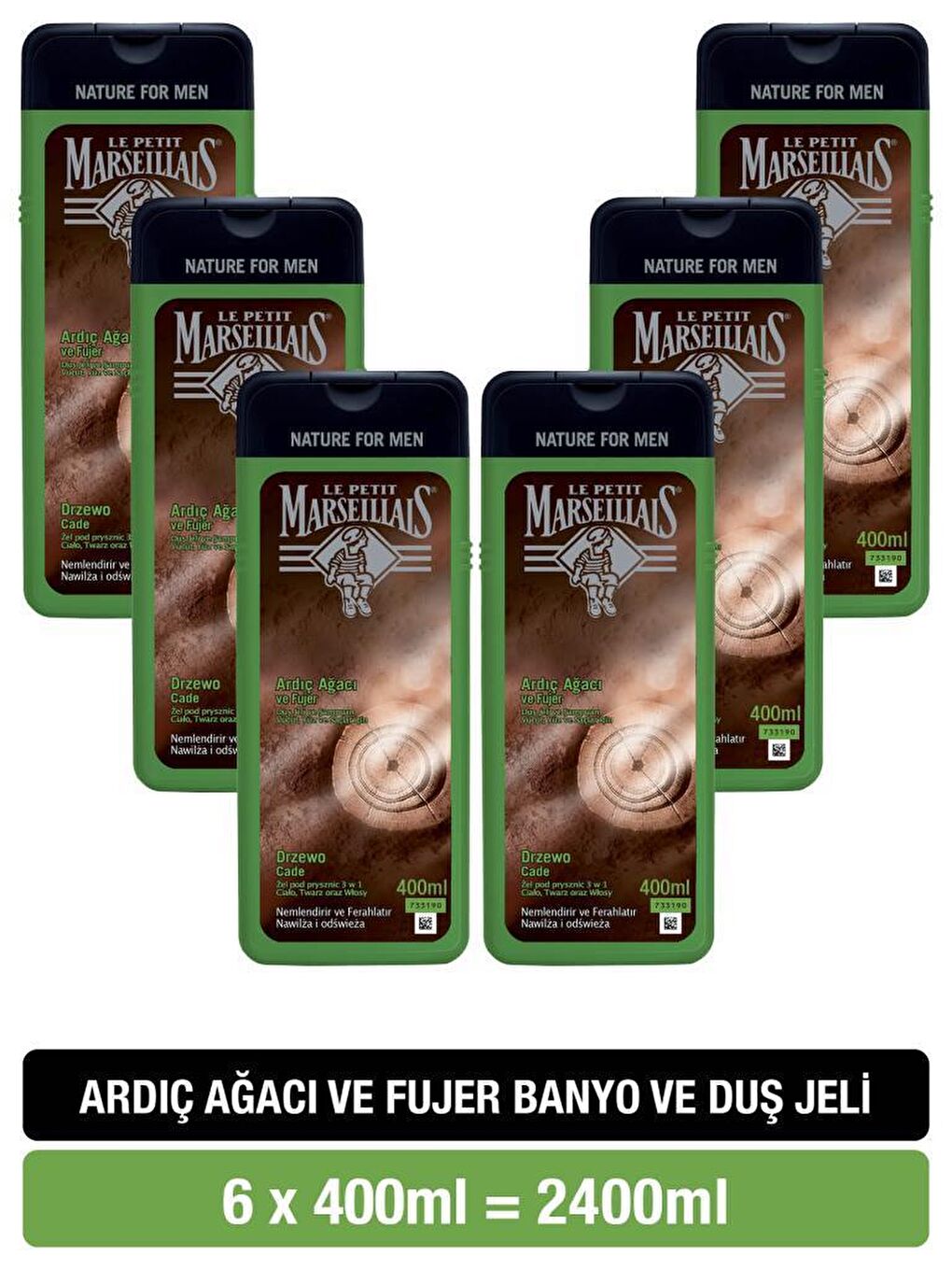 Le Petit Marseillais Renksiz Ardıç Ağacı ve Füjer Duş Jeli 400 ml x6