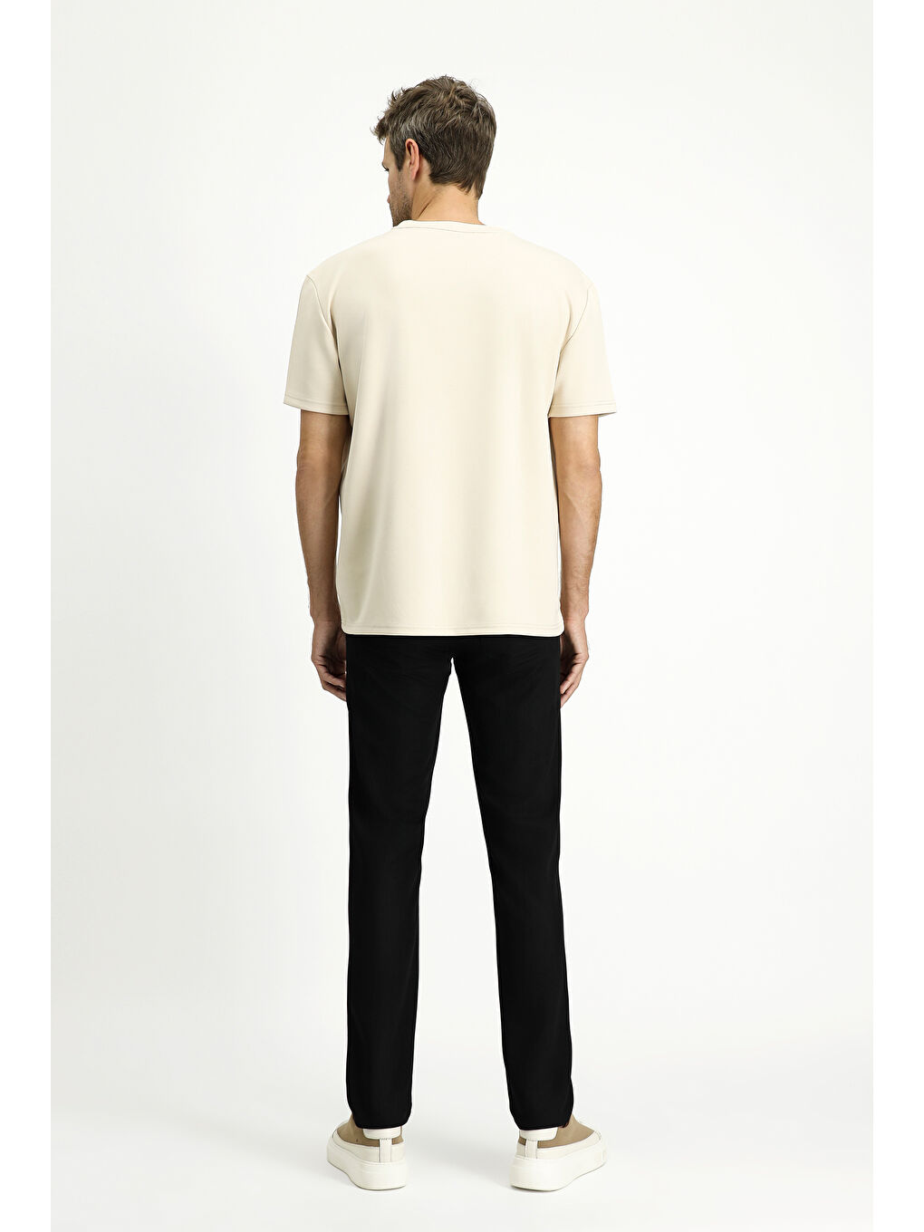 Siyah Regular Fit Kanvas / Chino Pantolon-4