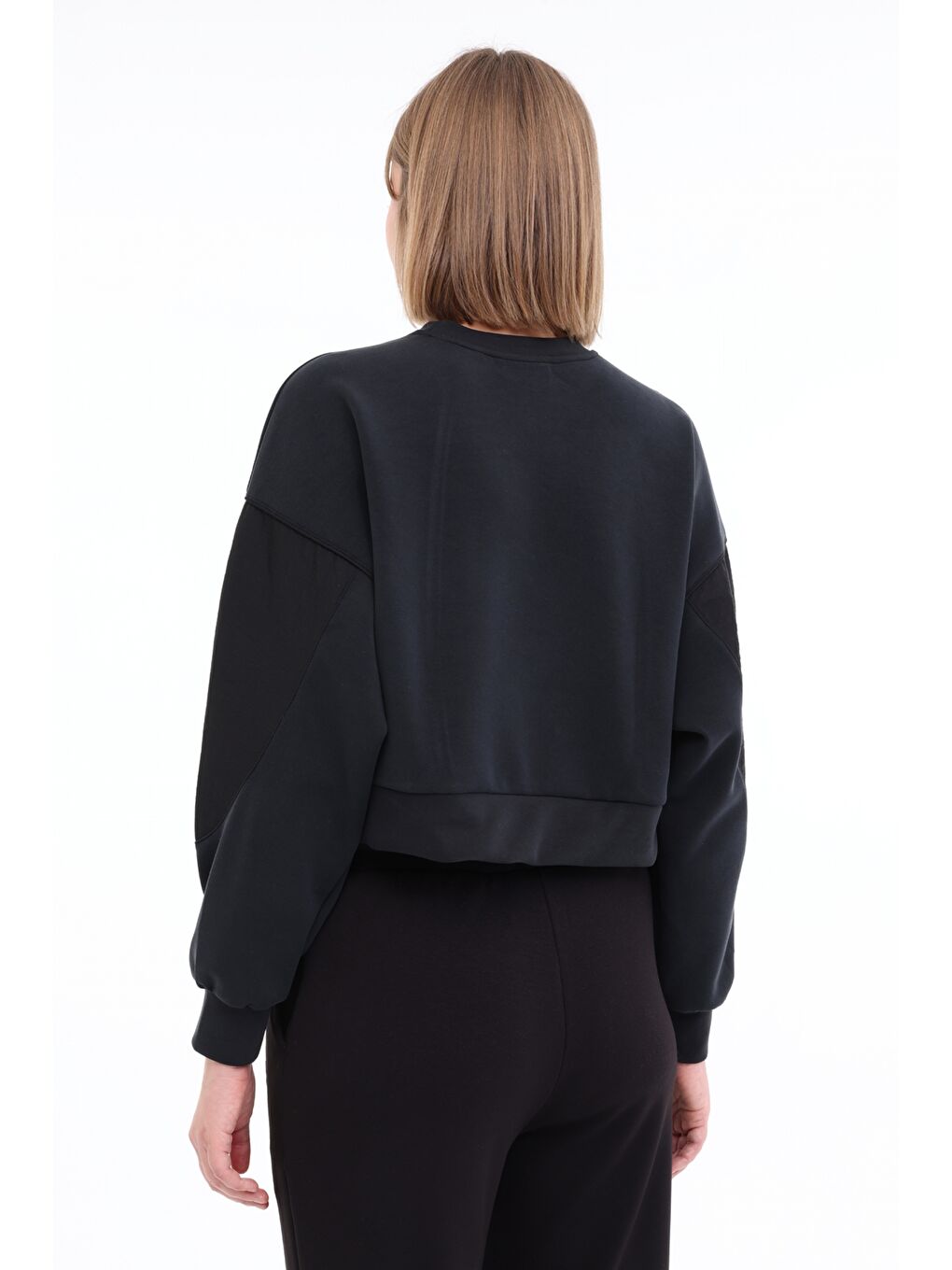 W-BETHANY C NECK SWT 4PR Siyah Kadın Sweatshirt-1