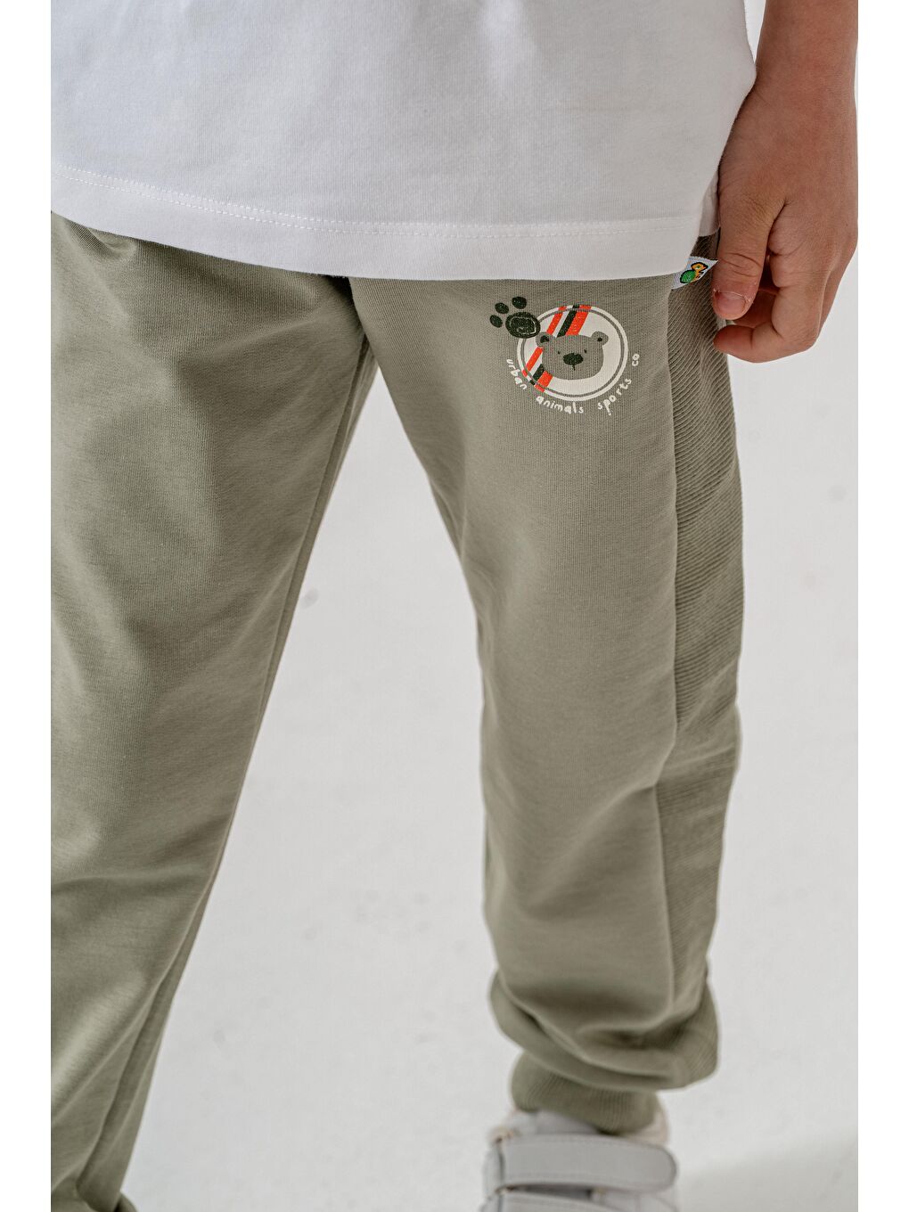 Yeşil Urban Animals Sports Co Baskılı Erkek Çocuk Eşofman Alt-5