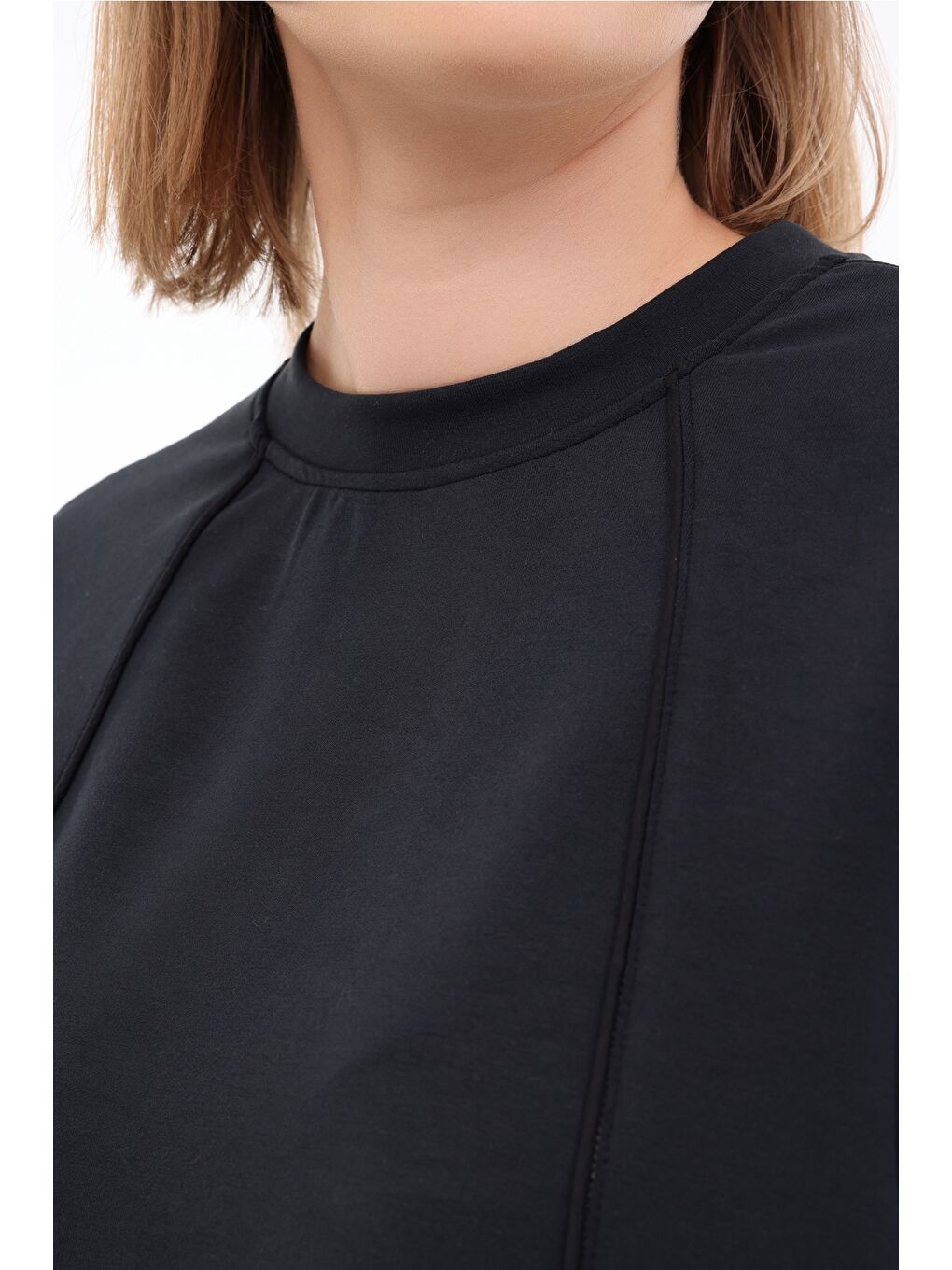 W-BETHANY C NECK SWT 4PR Siyah Kadın Sweatshirt-3