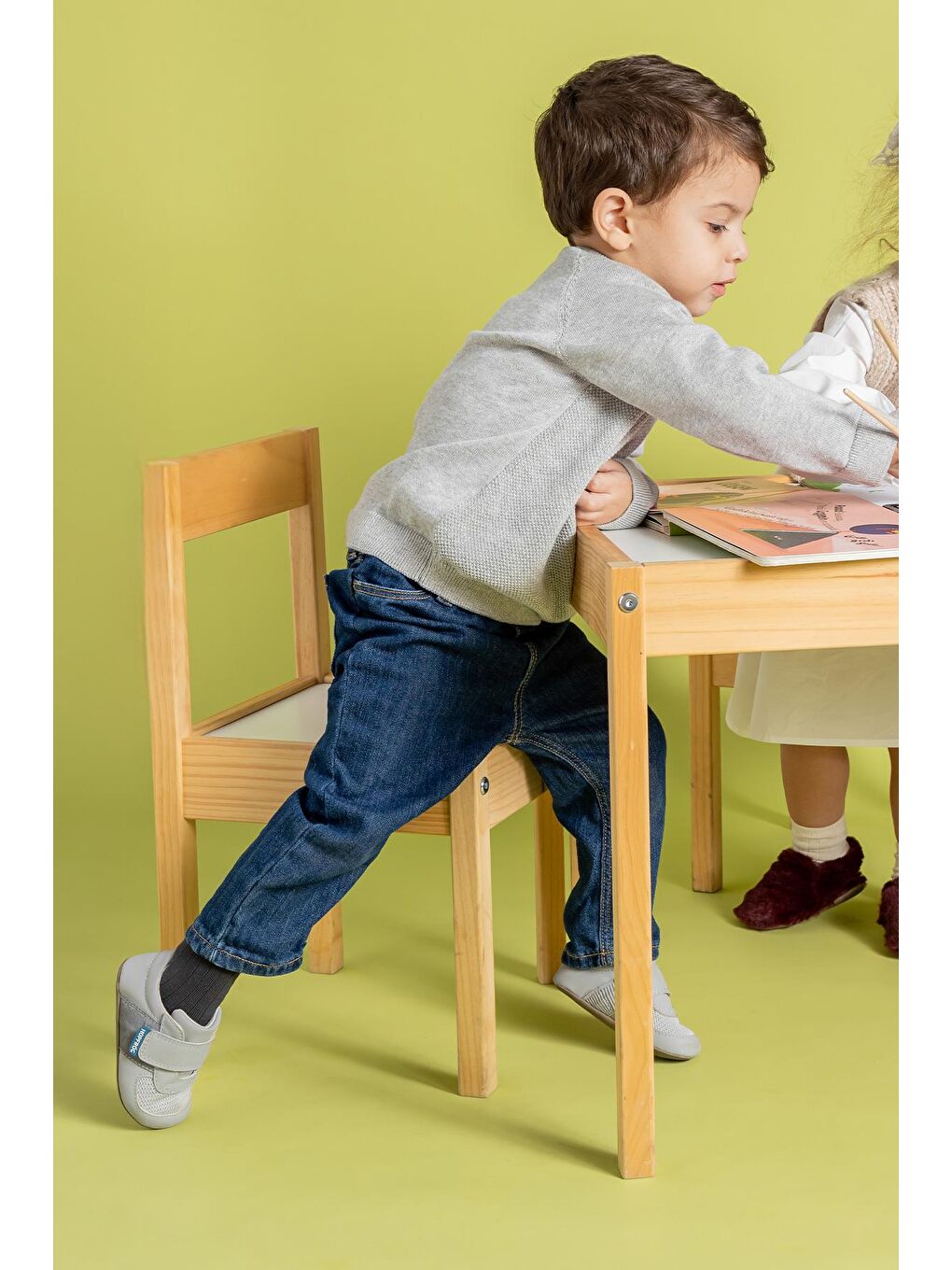 Hopfrög ⁠Smart Walker First Prime Super Mat Havalı Gri Barefoot İlk Adım Bebek Ayakkabı - 3