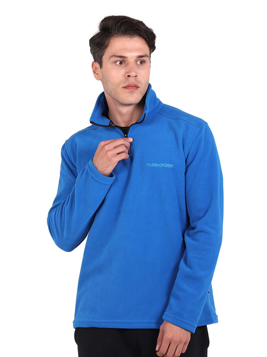 Mavi Erkek Polar Dik Yaka Sweatshirt-1