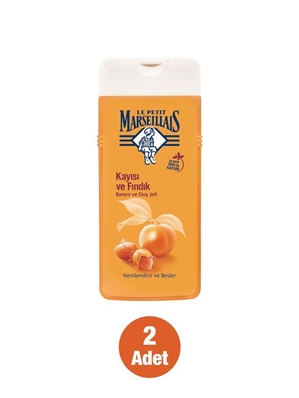 Le Petit Marseillais Renksiz Duş Jeli Kayısı ve Fındık 650 ml x2 - 1