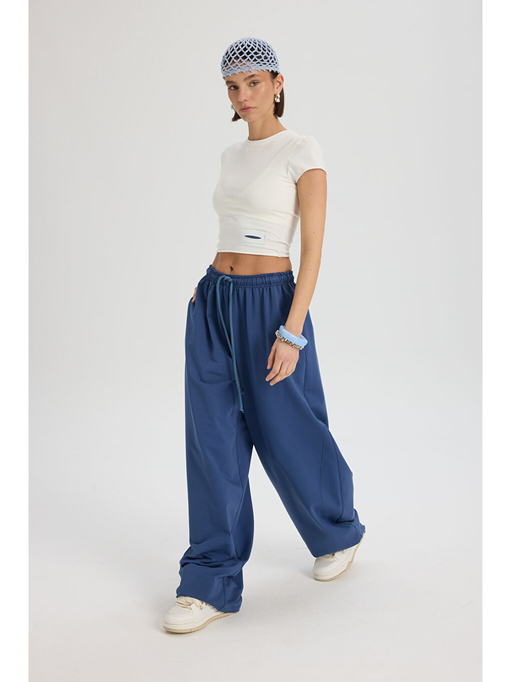 Scarlet İndigo Crop Eşofman Takım-1