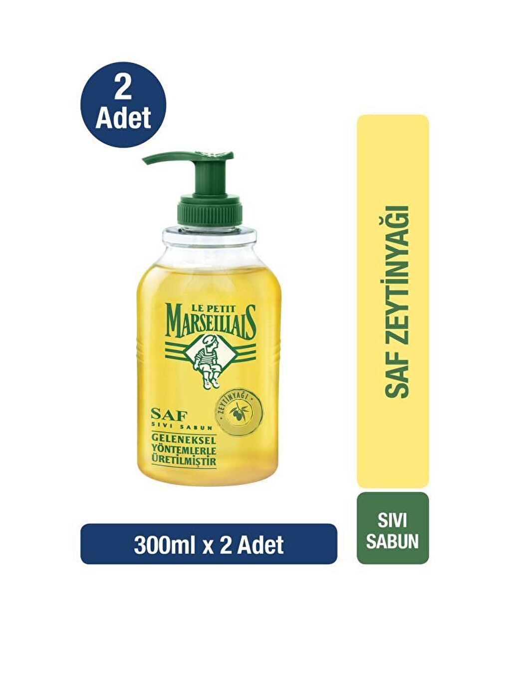 Le Petit Marseillais Renksiz Sıvı Sabun Zeytinyağı 300 ml x2