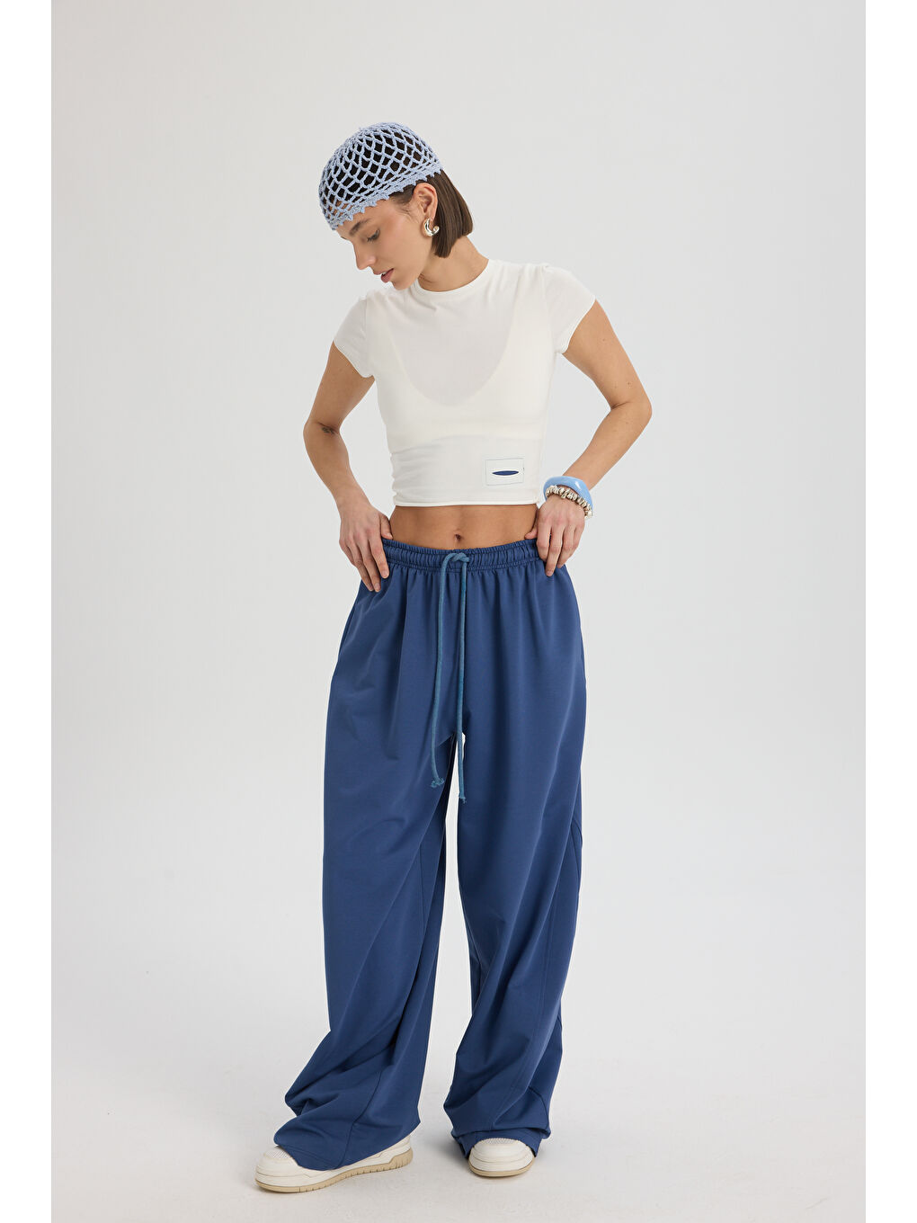 Scarlet İndigo Crop Eşofman Takım-5