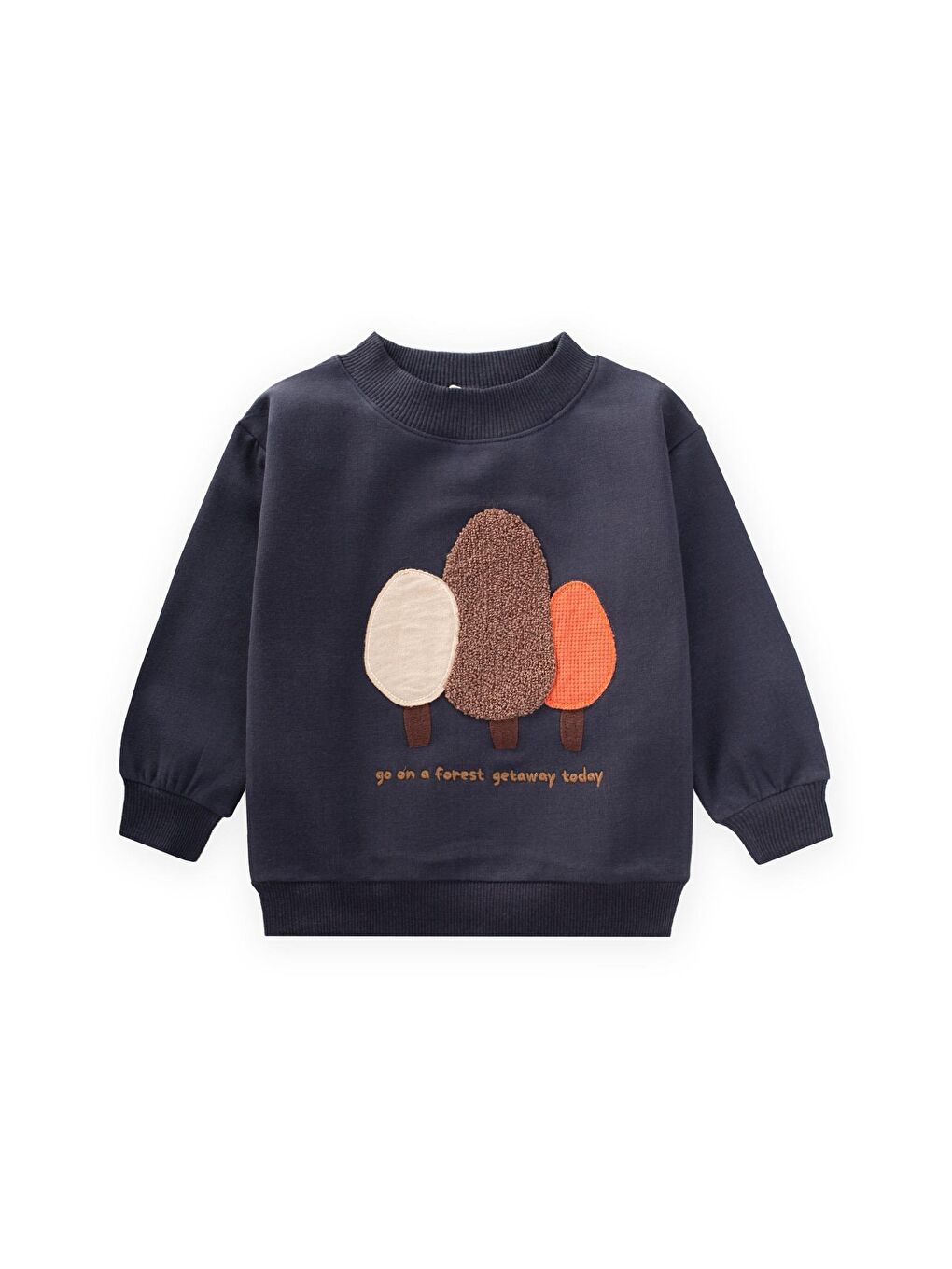 Süzene Nakışlı Sweatshirt 1-7 Yaş Antrasit