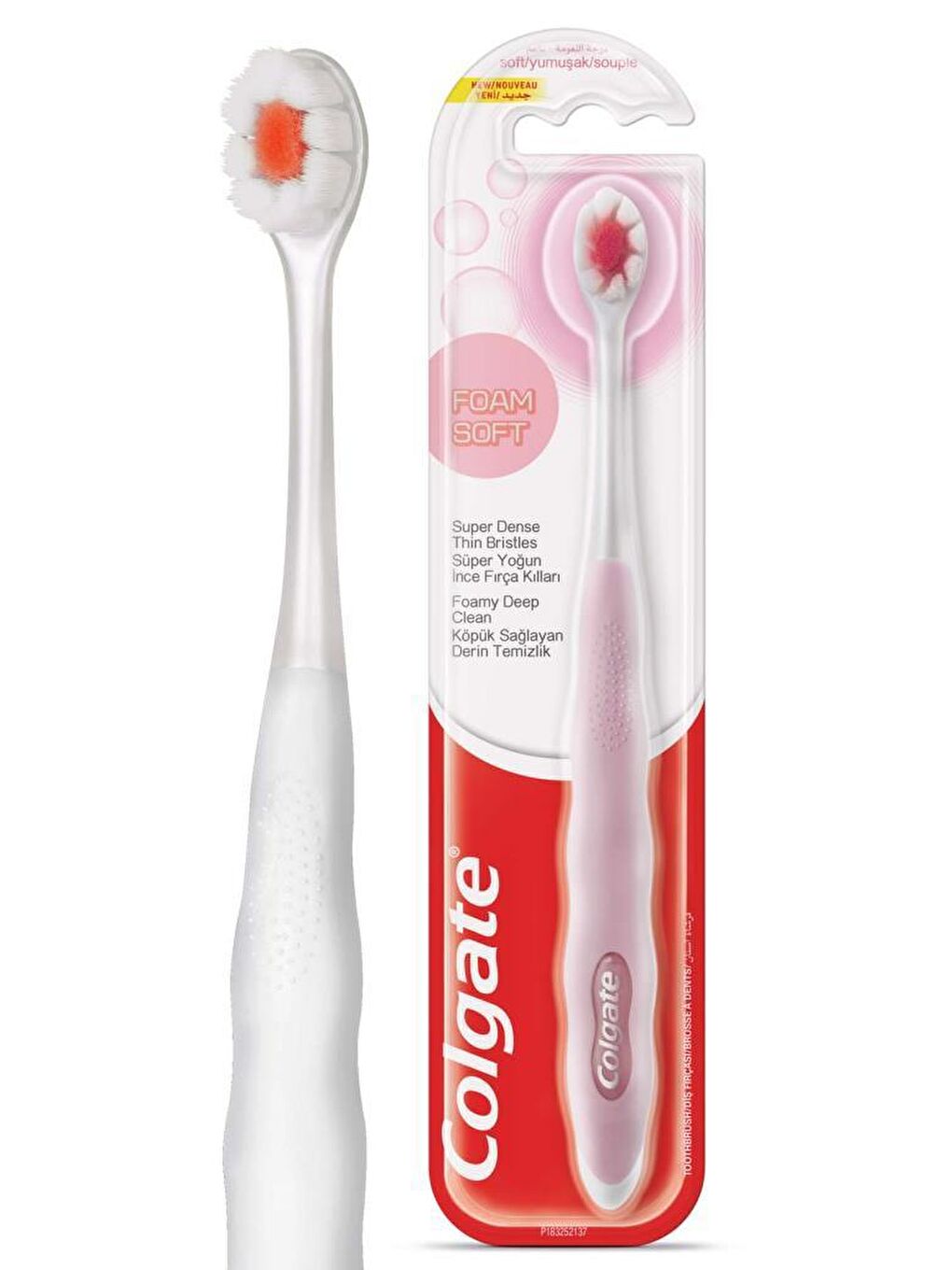 Colgate Beyaz-Lila-Açık Pembe FoamSoft Diş Eti Masajı Yumuşak Diş Fırçası - 6