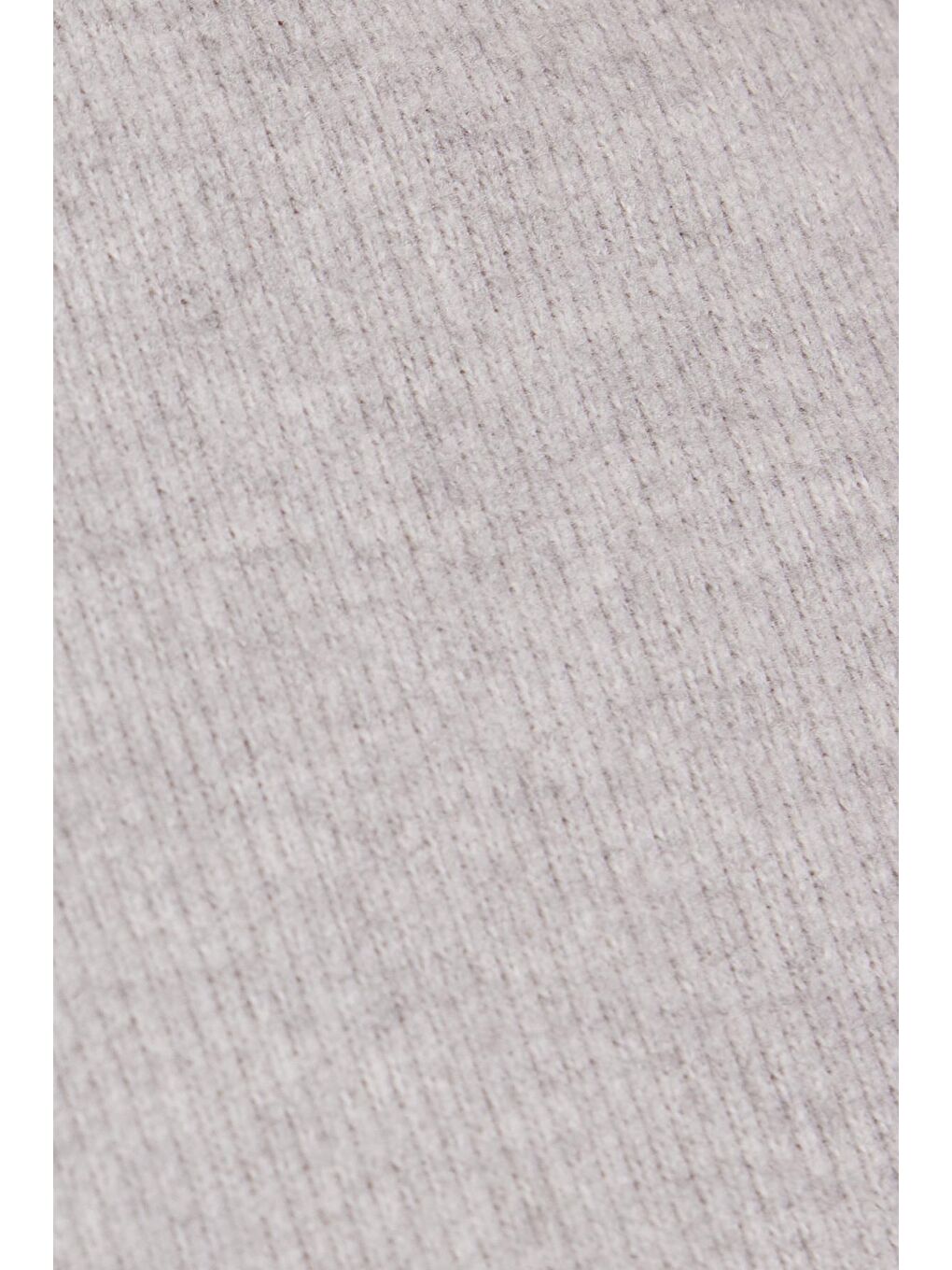 Kadın Slim Fit Dar Kesim Yarım Balıkçı Yaka Kısa Kollu Gri Bluz-5