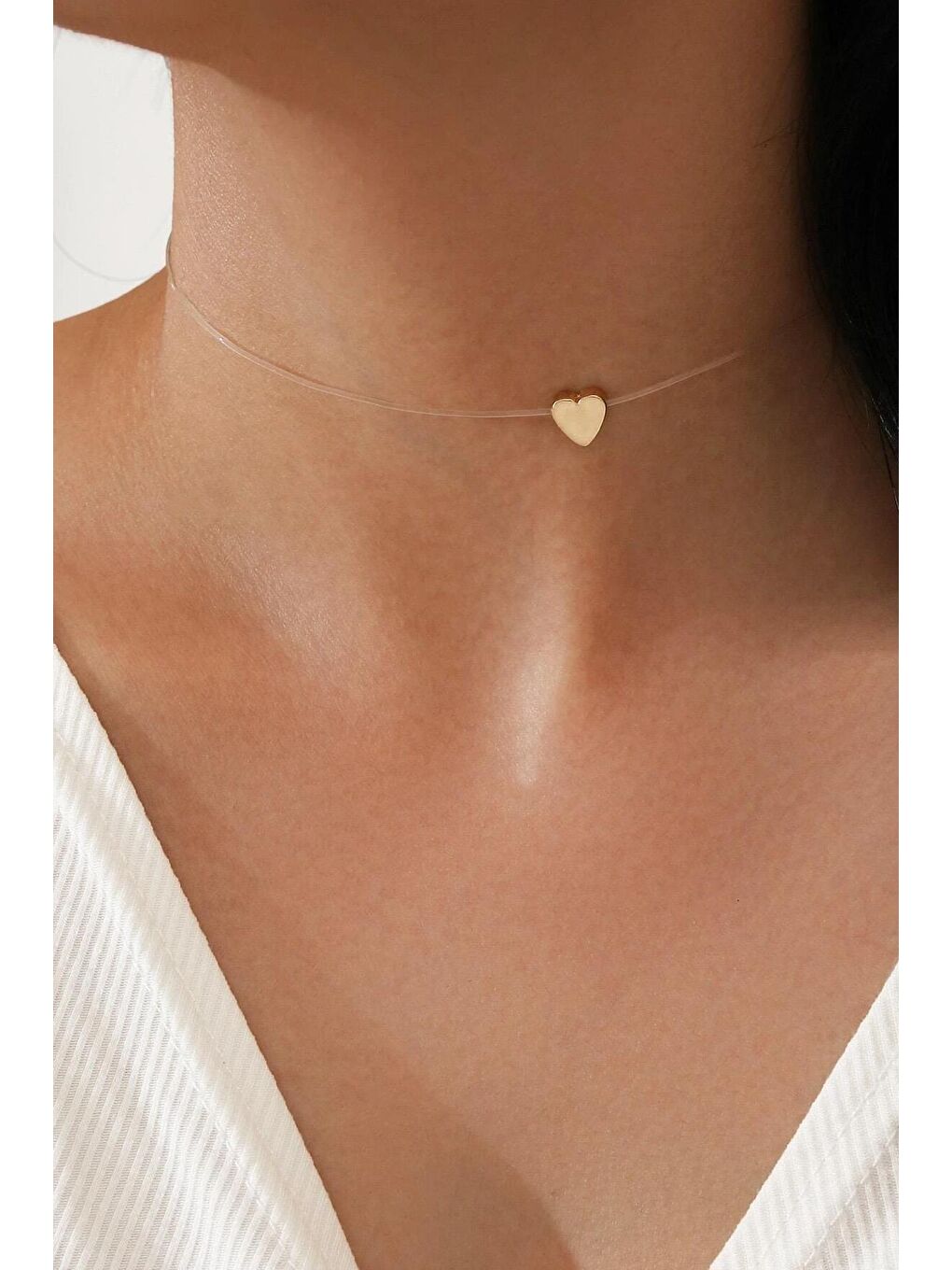 Sarı Hayalet Kalp Kolye