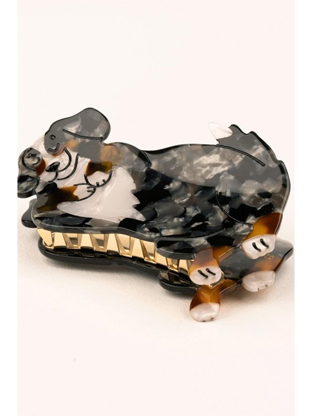 Siyah Bernese Köpekcik Lüks Kemik Mandal Toka-1