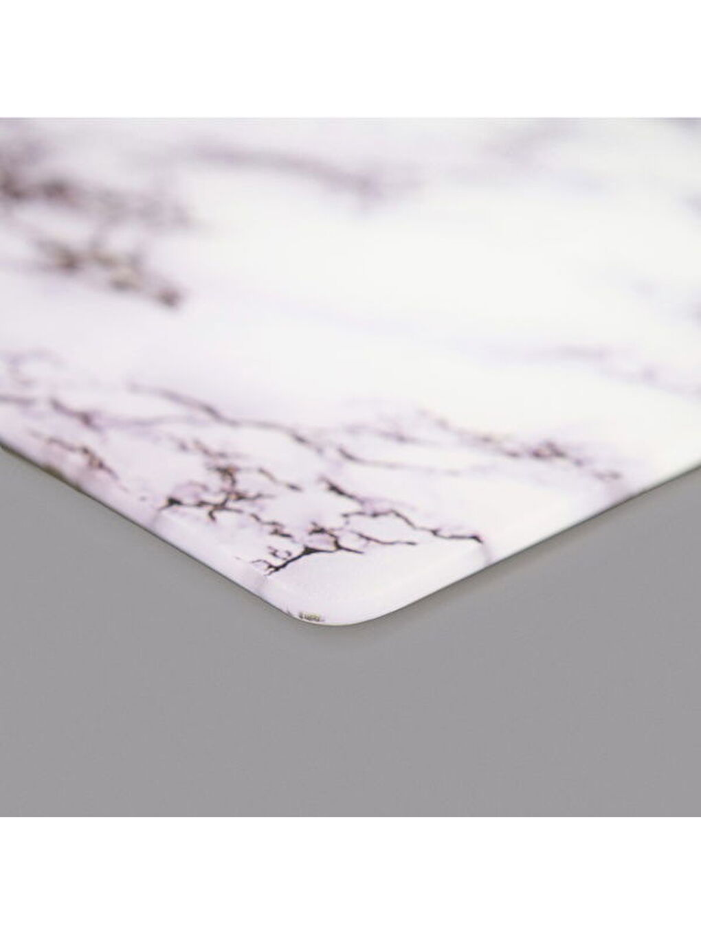 Mermer Desenli Cam Kesme Tahtası - Beyaz - 20x30 cm-2