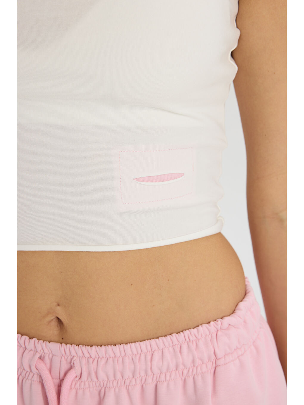 Scarlet Pembe Crop Eşofman Takım-6