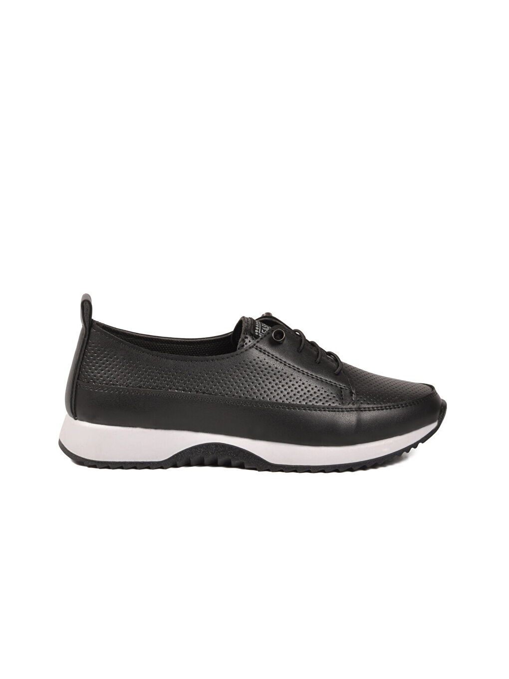 Siyah Lastik Bağcıklı Hafif Kadın Casual Ayakkabı 060 Z-1