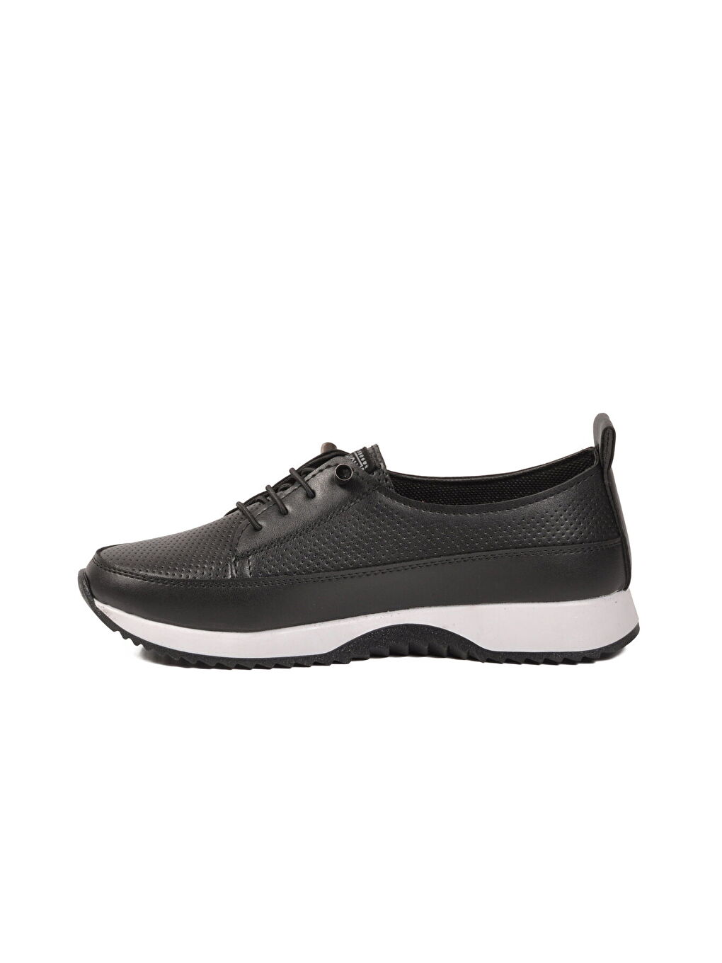 Siyah Lastik Bağcıklı Hafif Kadın Casual Ayakkabı 060 Z-3