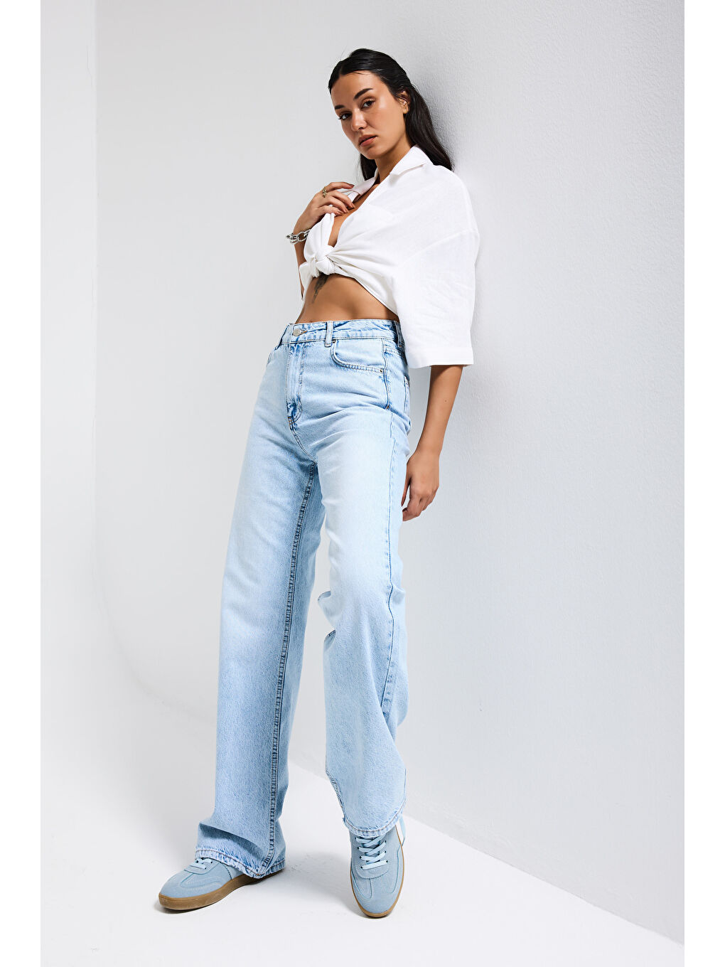 Mavi Kadın Ice Doris 4s6-3 Straight Fiy Yüksek Bel %100 Pamuk Denim Jean-5