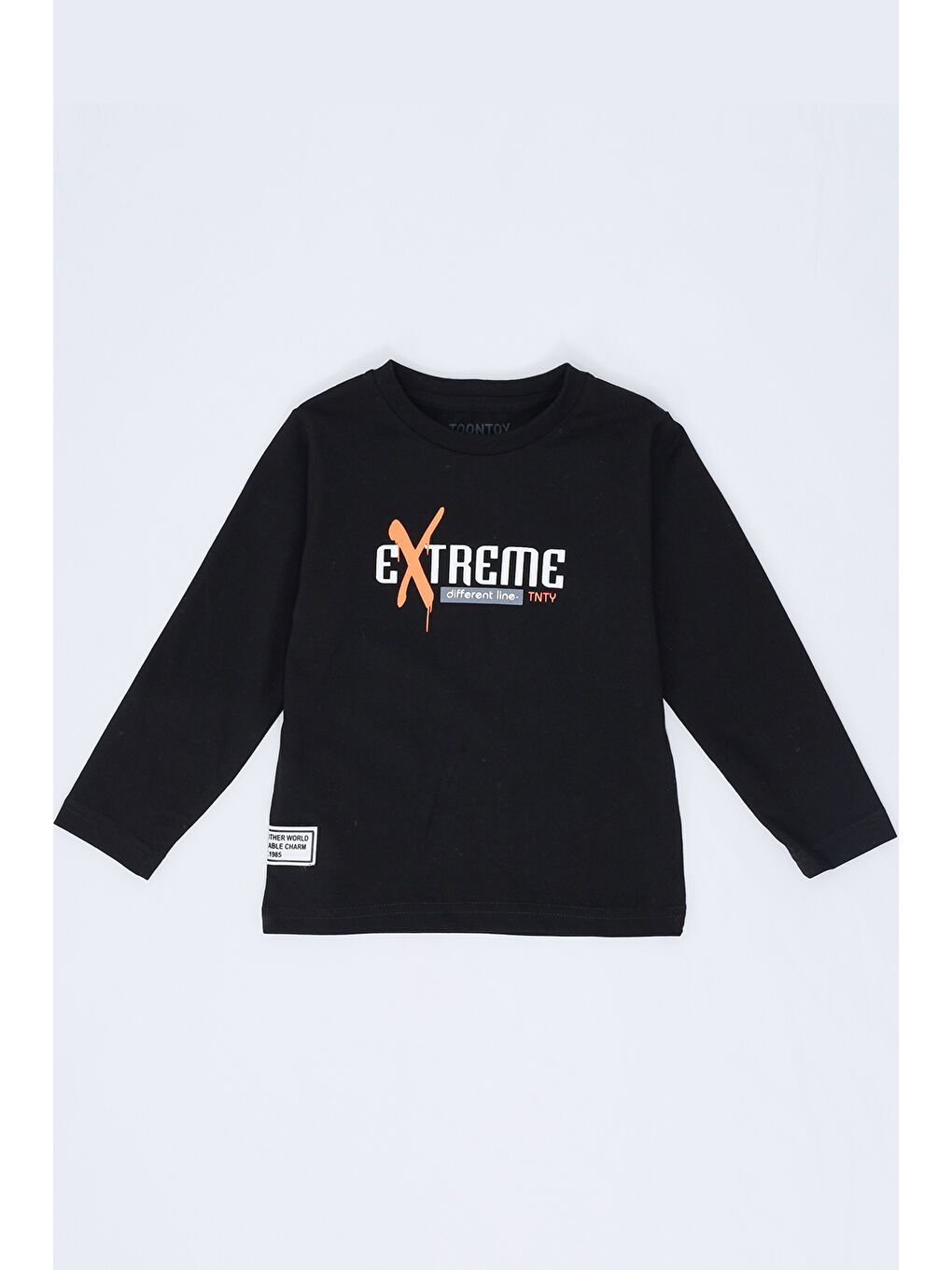 Siyah Erkek Çocuk Baskılı Tişört-1