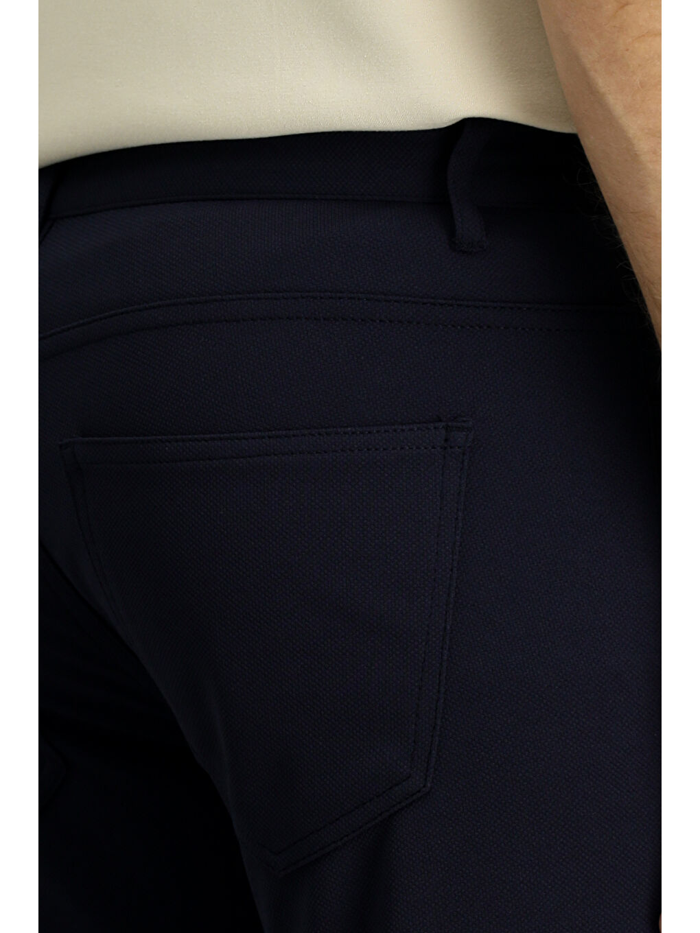 Lacivert Slim Fit Dar Kesim Kanvas / Chino Pantolon-5