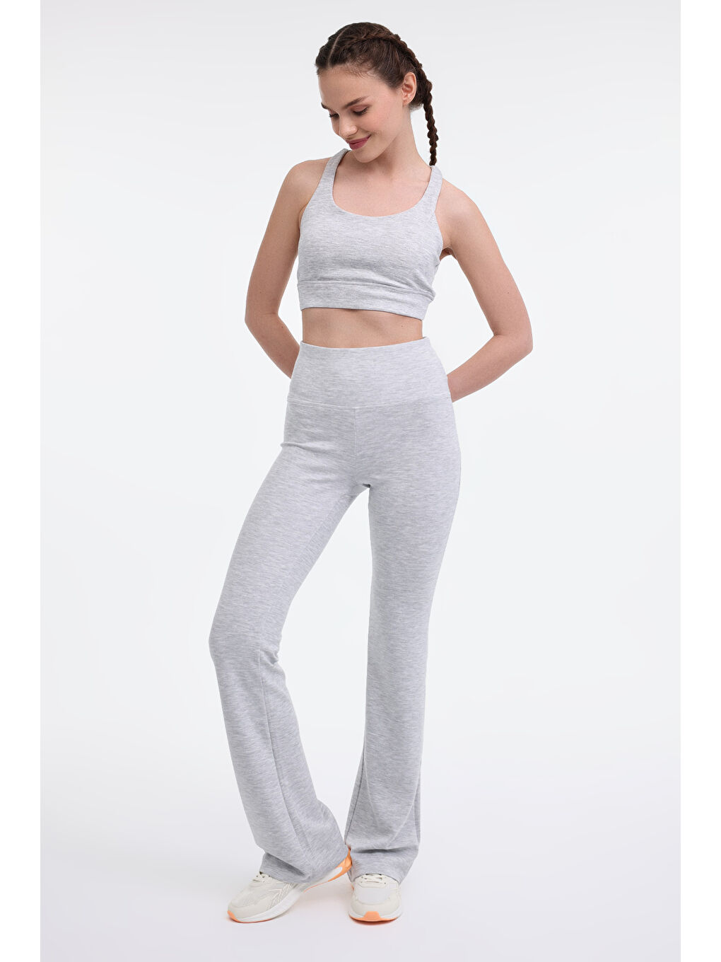 Gri WL BETTY 22MS481 5FX GRI MELANJ Kadın Eşofman Altı-2