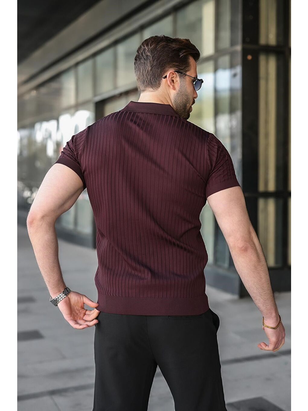 Mürdüm Slim Fit Polo Yaka Triko Erkek Tişört E7472-3