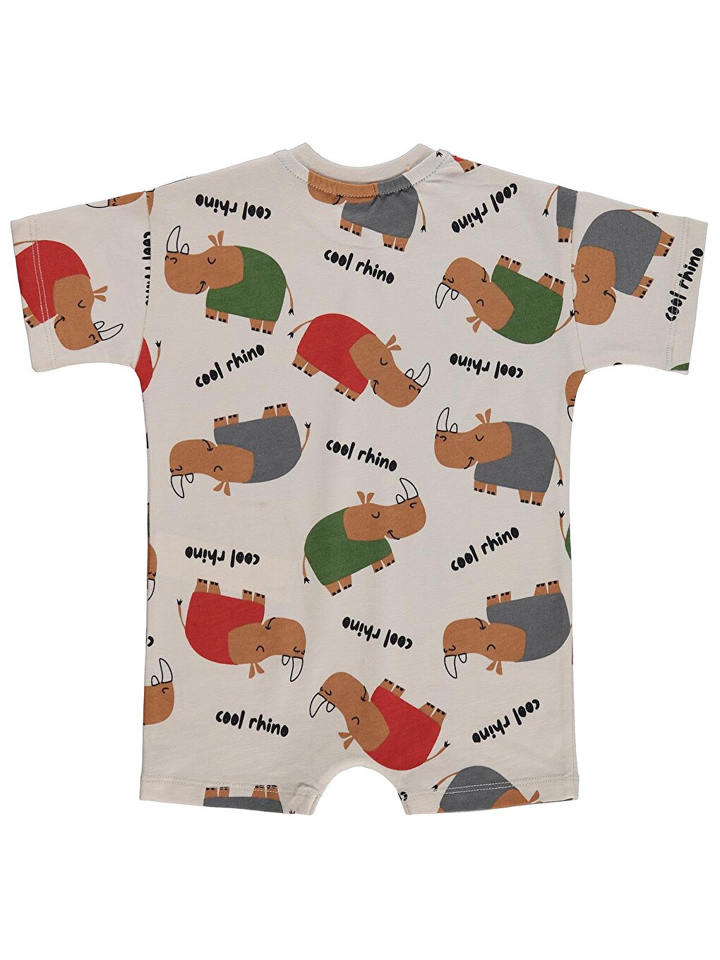 Baby Cool Rhino Baskılı 6-18 Ay Tulum - Bej-1