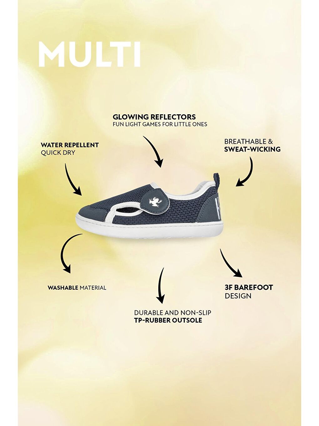 Multi Lacivert Mix Barefoot Çocuk Ayakkabı-1