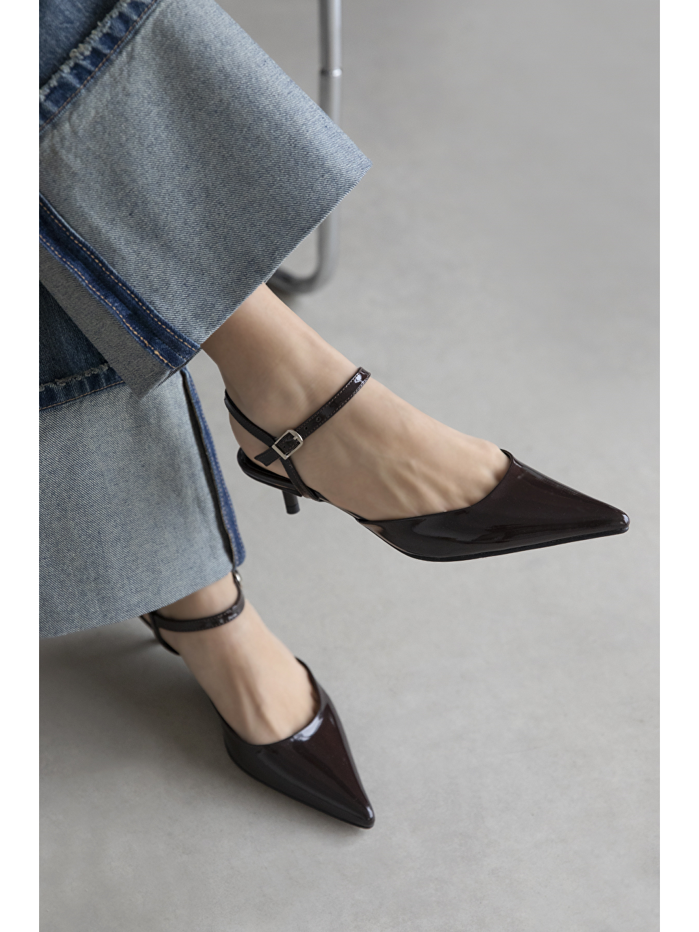 Kahverengi Melvin Kadın Topuklu Rugan Deri  Ayakkabı Kahve-1