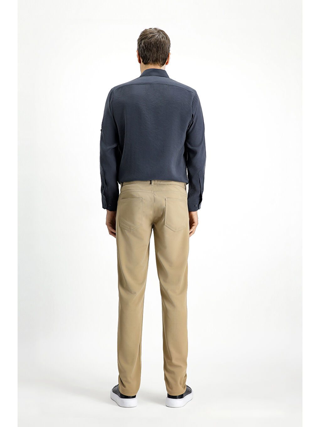 Bej Regular Fit Kanvas / Chino Pantolon-3