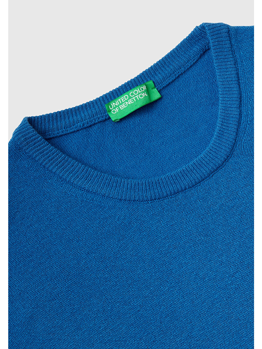 Erkek Mavi Bisiklet Yaka Merino Kazak-5