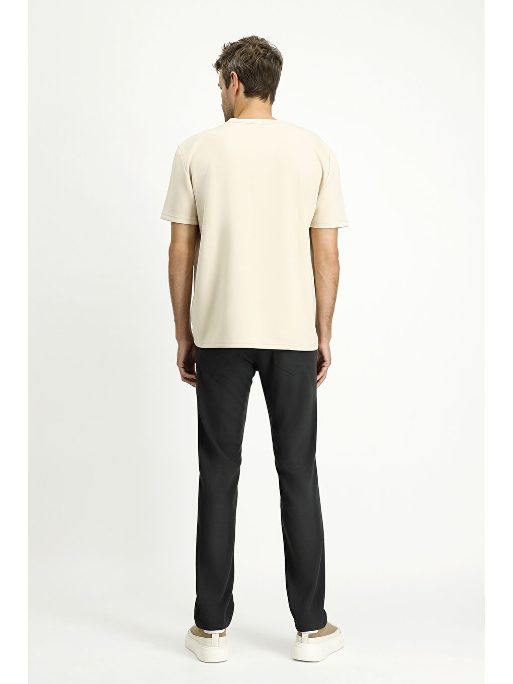 Antrasit Relaxed Fit Rahat Kesim Kanvas / Chino Pantolon-4