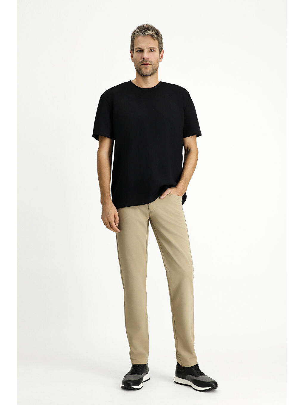 Bej Regular Fit Kanvas / Chino Pantolon-6