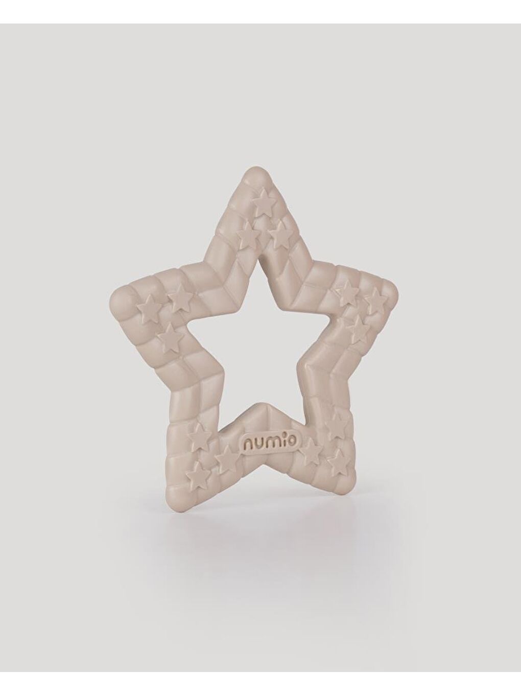 Yıldız Desenli Bebek Diş Kaşıyıcı Ekru