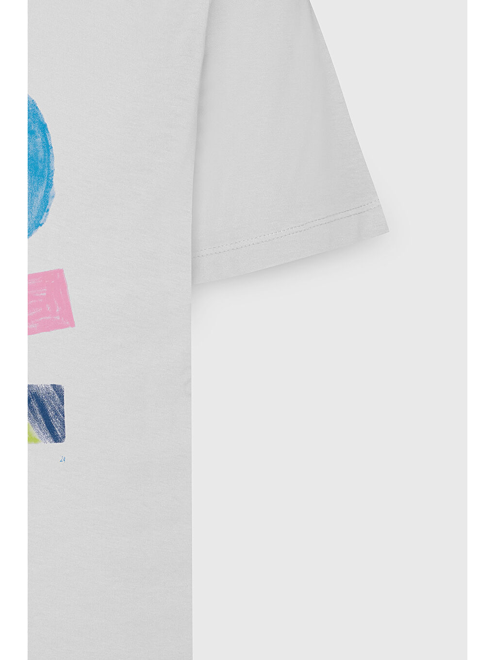 Erkek Beyaz Slim Fit Dar Kesim Pamuklu Baskılı Bisiklet Yaka Tişört-7